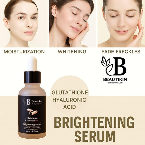 🌟 Beautikin Glutathione Whitening Serum – Own Your Glow | UK’s First Steroid-Free Brightening Formula